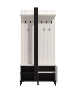 MOBILE DA INGRESSO "CORDOVA" BIANCO E NERO, 90X33X191 CM